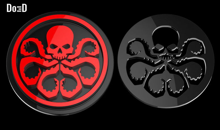 Hydra Logo Emblem Stencil Captain America  | 3D Model Project #846