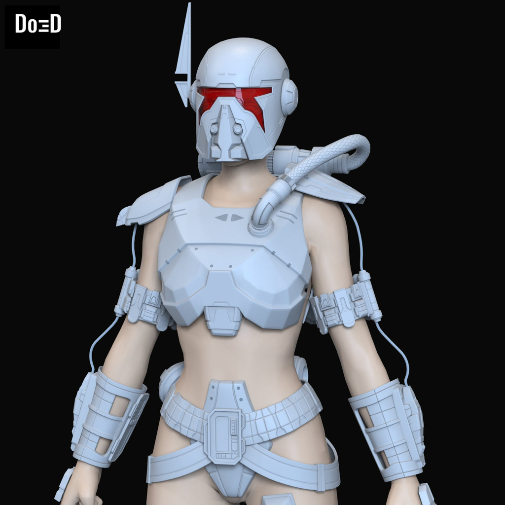 Shae Vizla SWTOR Full Body Armor + Helmet | 3D Model Project #6337