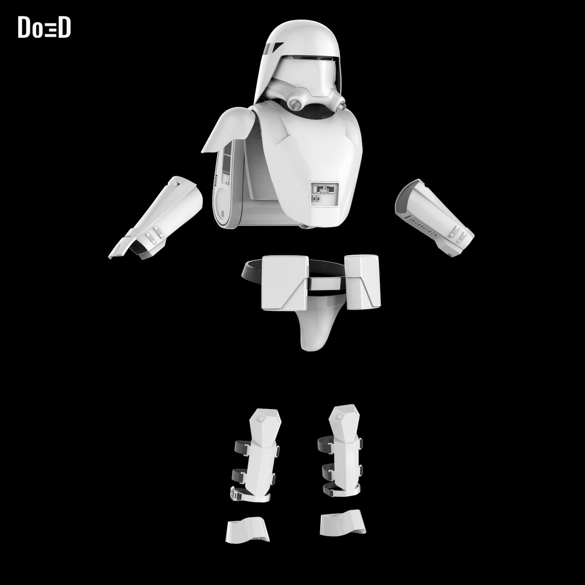 Snowtrooper Helmet + Armor Star Wars  | 3D Model Project #31