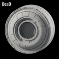 Do3D Iron Man round arc reactor prop, accurate Blender clay render