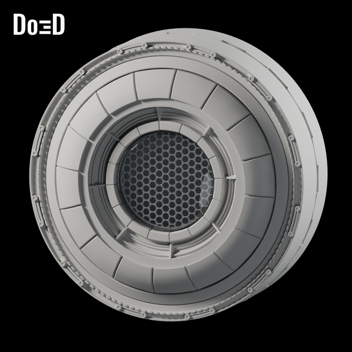Do3D Iron Man round arc reactor prop, accurate Blender clay render