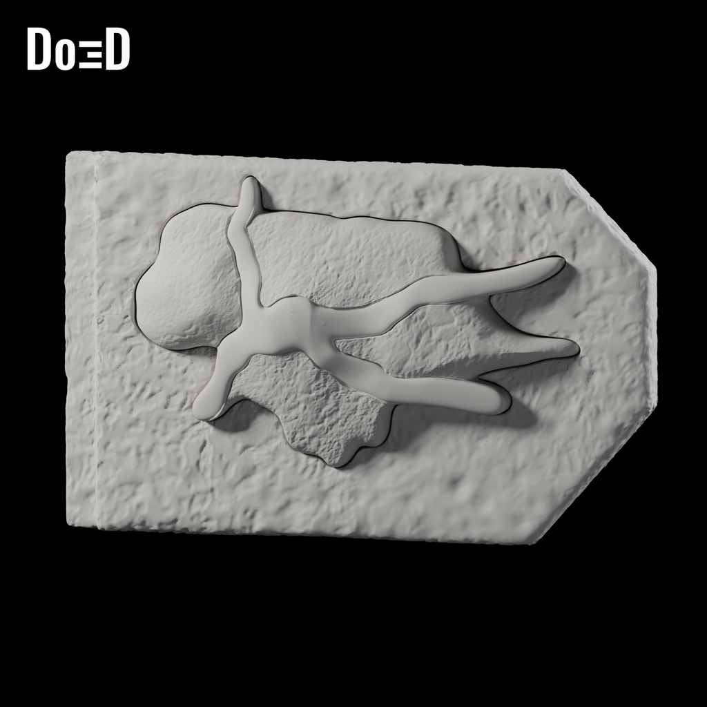 Do3D Baylan Skoll Star Wars belt buckle, accurate Blender clay render