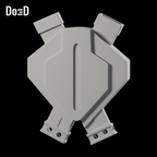 Do3D Deadpool 3 scabbard back harness, accurate Blender clay render