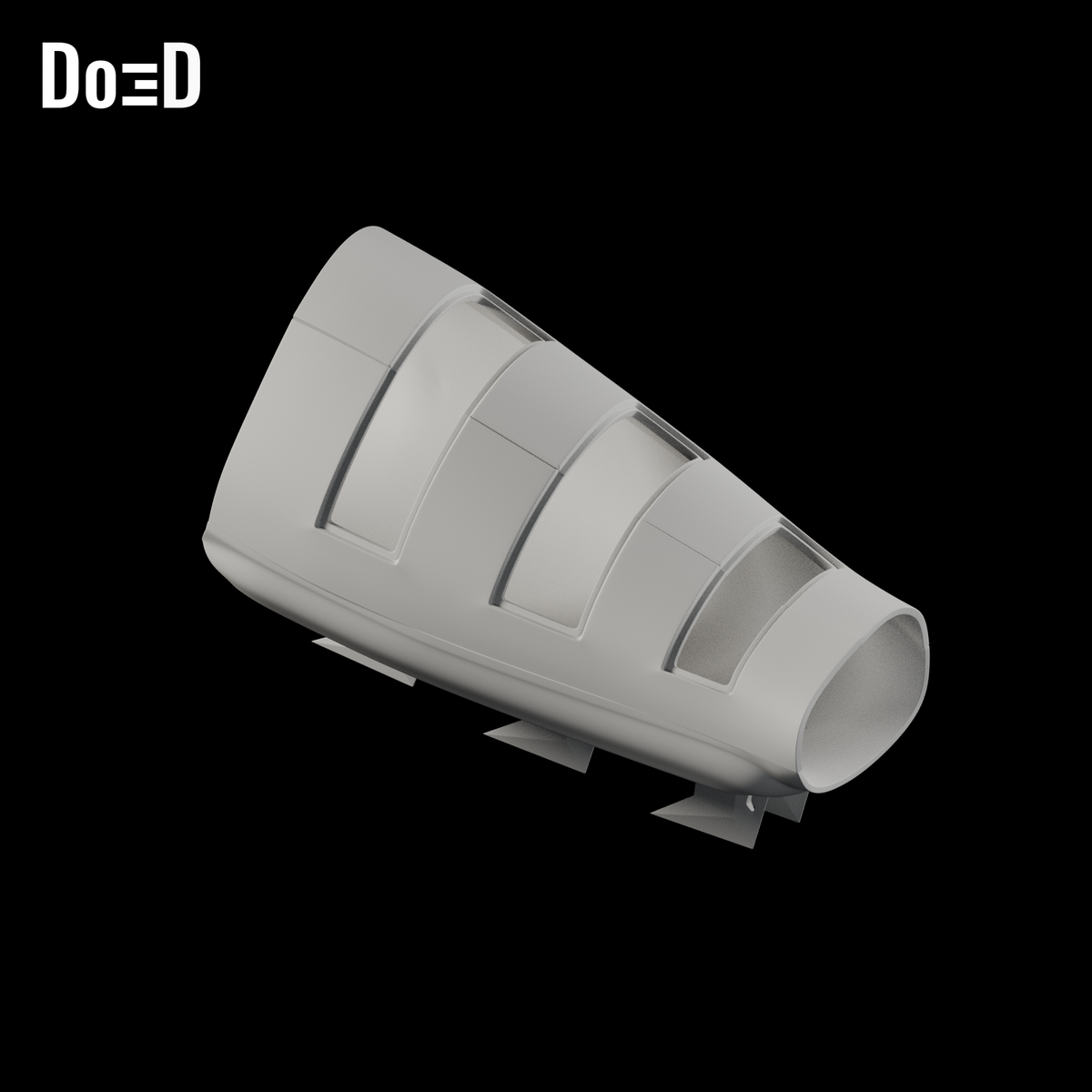 Do3D Dark Knight 2008 right gauntlet, rear view of the same single supplied right gauntlet