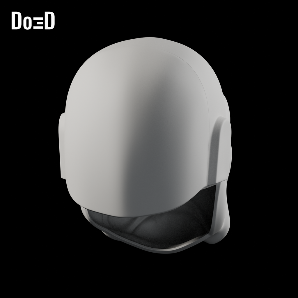 Do3D Doga helmet mask, rear view of the same supplied configuration