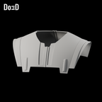 Do3D Ezra Ahsoka collar and shoulder armor, accurate Blender clay render