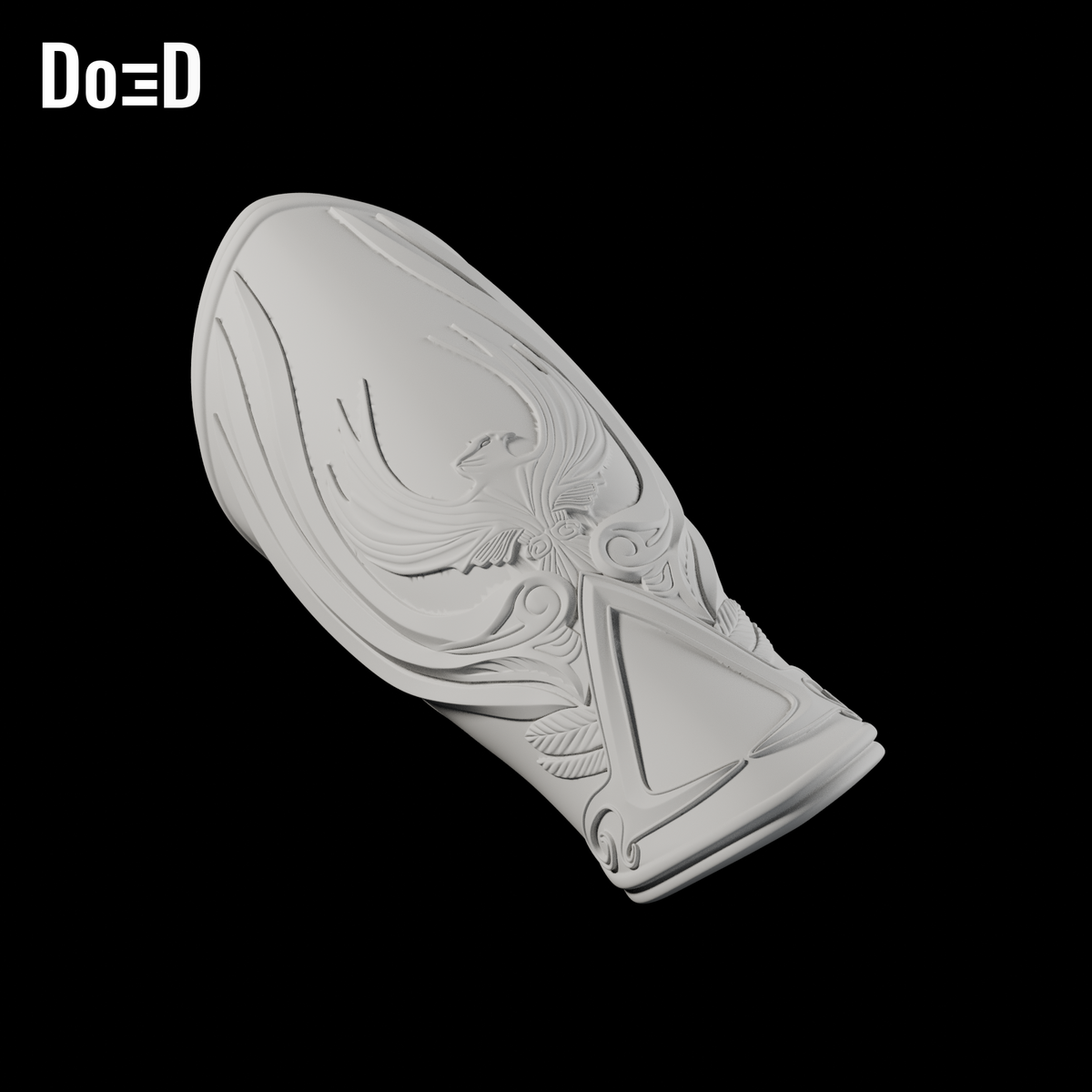 Do3D Assassin's Creed Ezio G11 right gauntlet, accurate Blender clay render