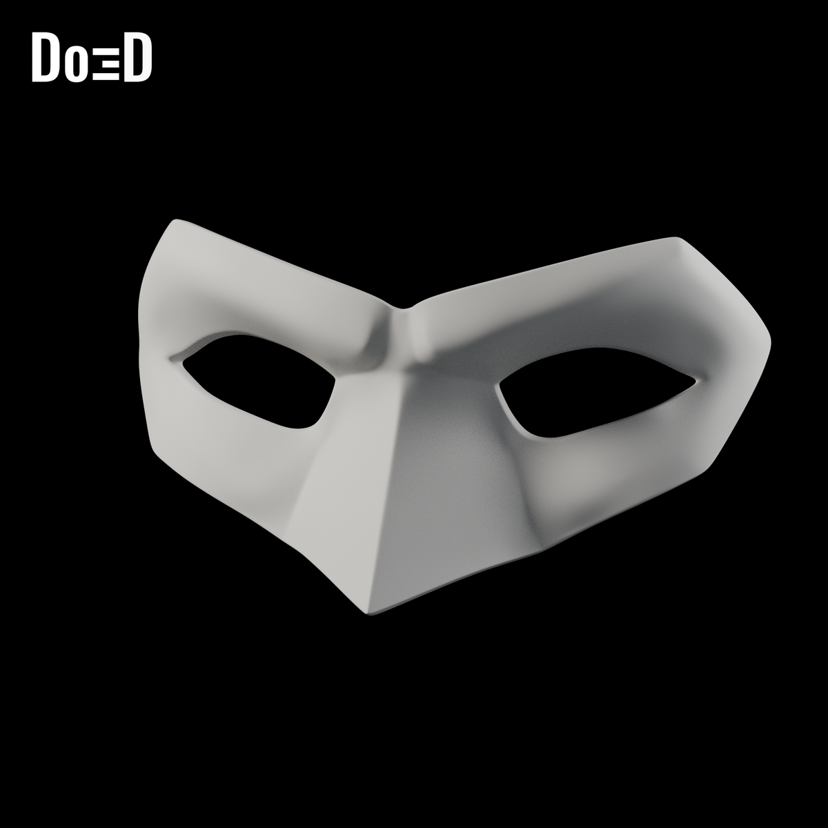 Do3D Green Lantern 3716 cosplay eye mask, accurate Blender clay render