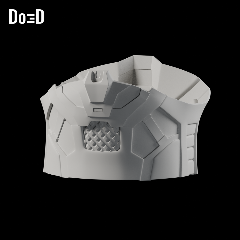 Do3D Halo Infinite Master Chief abdominal armor, accurate Blender clay render