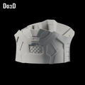Do3D Halo Infinite Master Chief abdominal armor, accurate Blender clay render