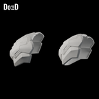 Do3D Iron Man Rivals shoulder armor pair, side view of the same original pair