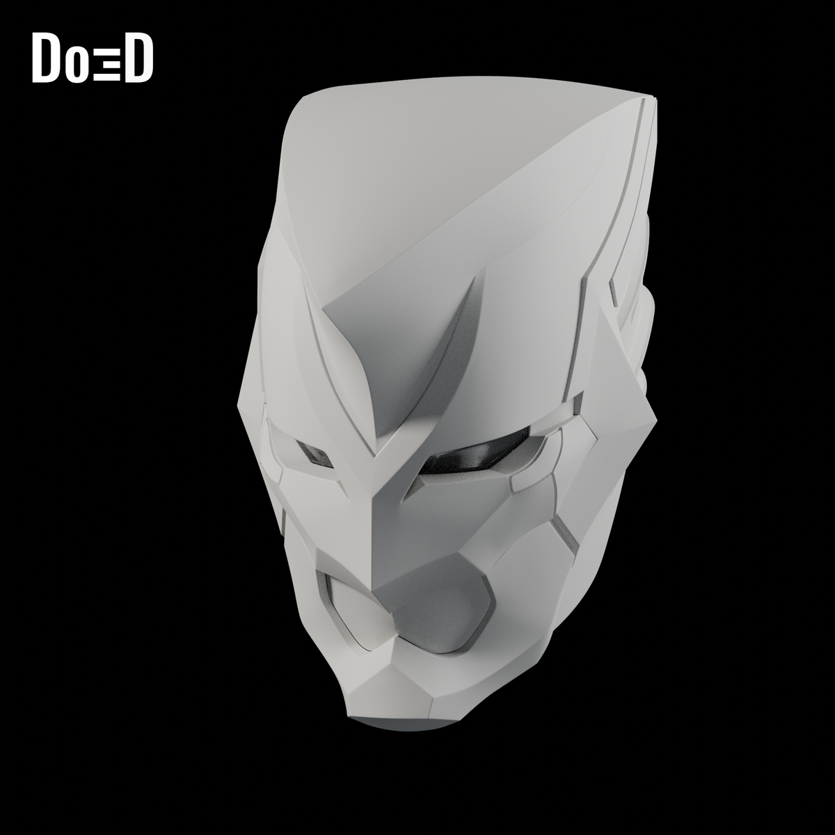 Do3D Kotetsu Wild Tiger helmet, accurate Blender clay render