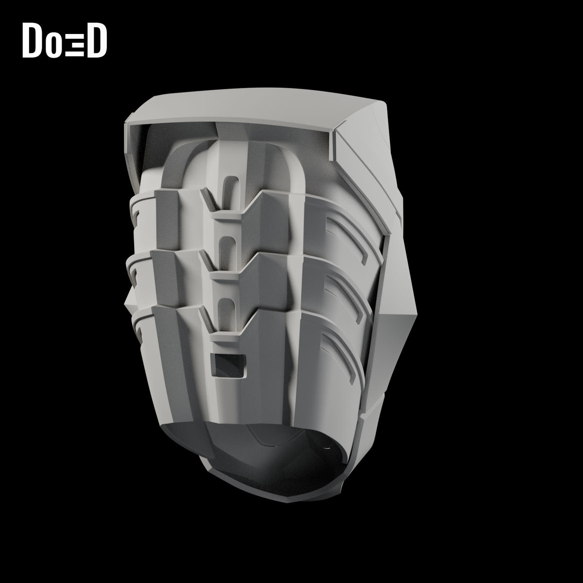 Do3D Kotetsu Wild Tiger helmet, rear view of the same supplied configuration