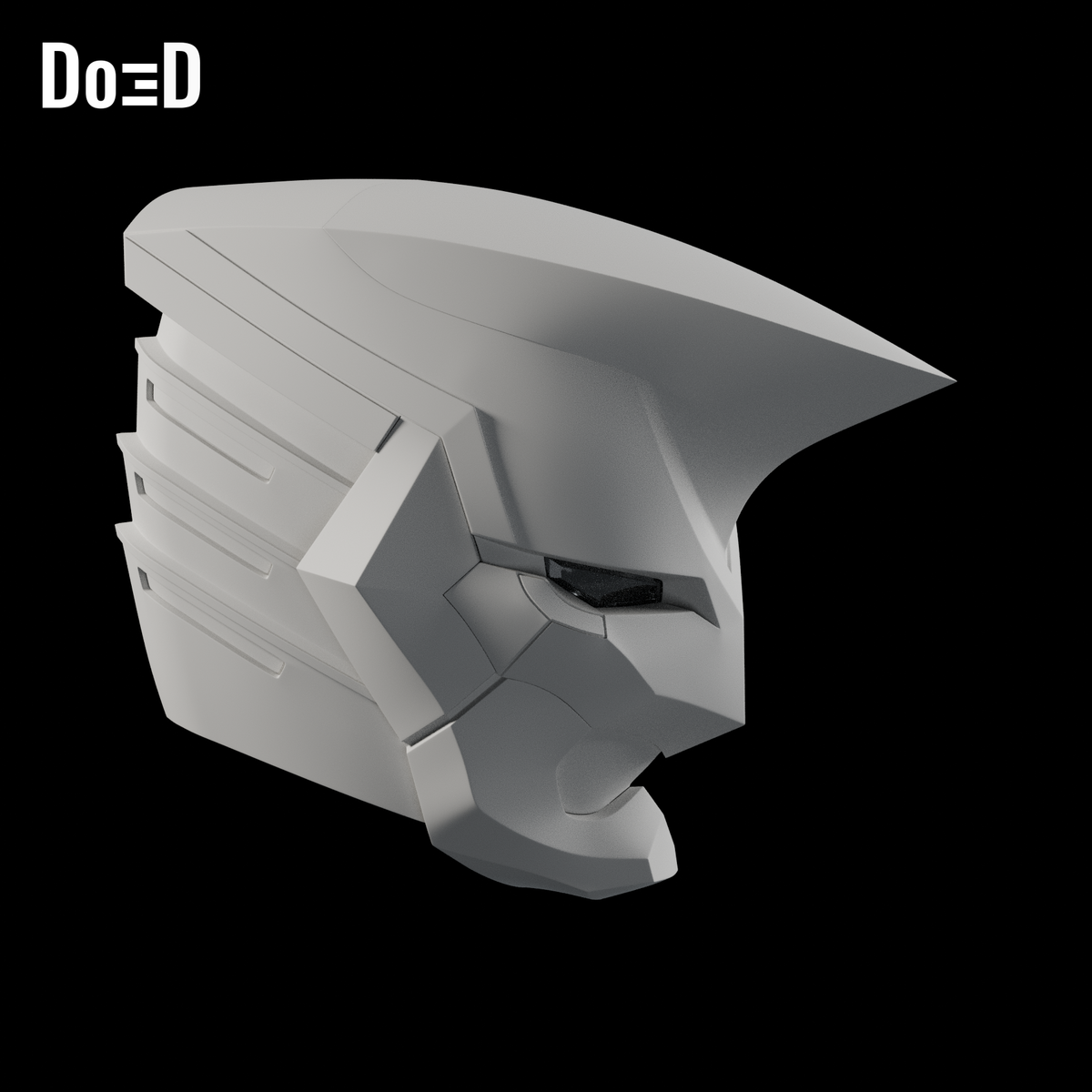 Do3D Kotetsu Wild Tiger helmet, side view of the same supplied configuration