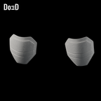 Do3D KD3 Deadpool 3 left and right knee armor, accurate Blender clay render