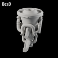 Do3D Lucio Overwatch 2744 fictional cosplay prop, accurate Blender clay render