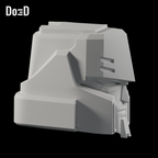 Do3D Megatron helmet, side view of the same model