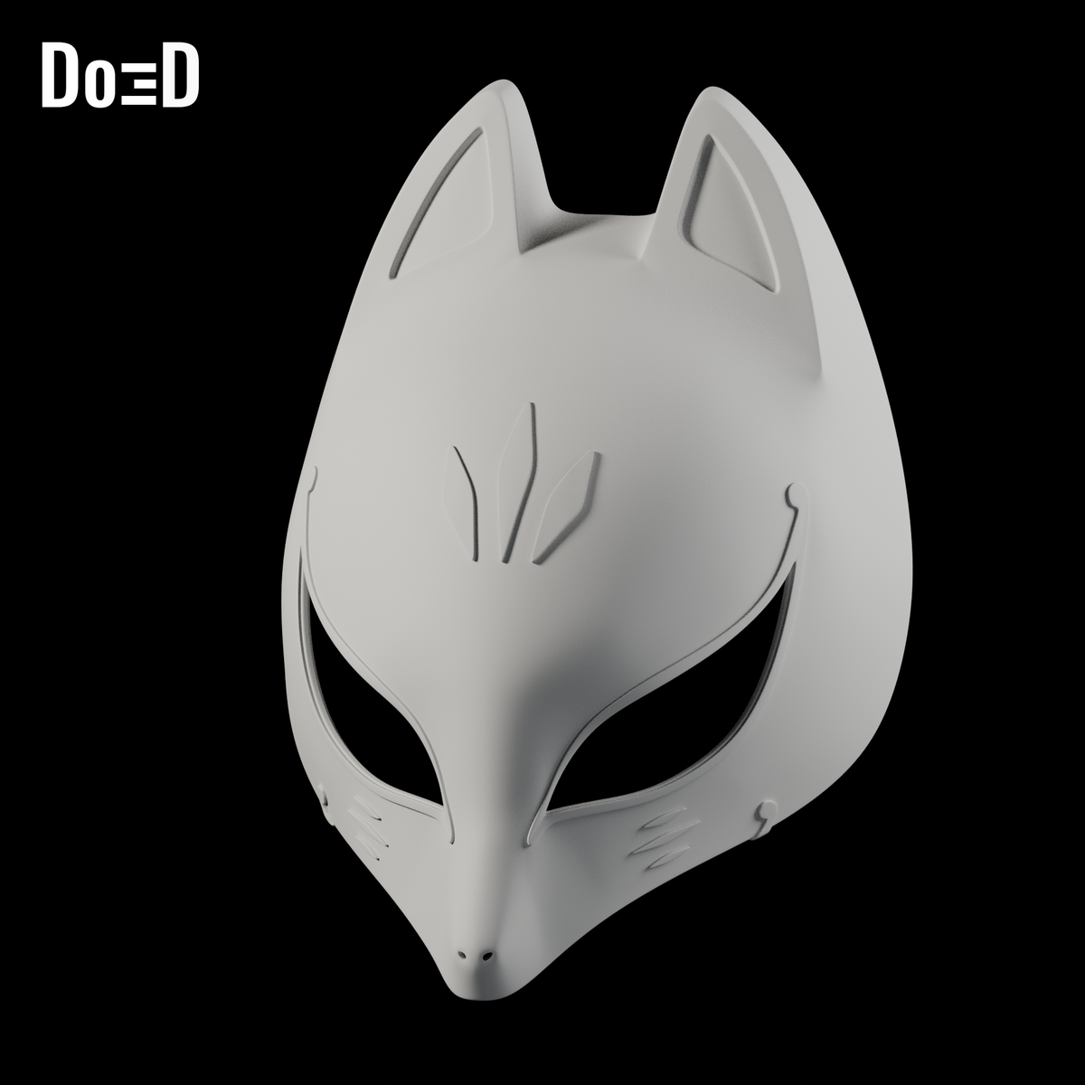 Do3D PM3 Fox Kitagawa Yusuke Persona 5 mask, accurate Blender clay render