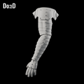 Do3D Old King Thor Destroyer arm and glove, accurate Blender clay render