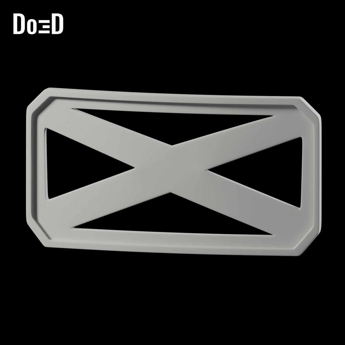 Do3D WB1 Wolverine 2024 belt buckle, accurate Blender clay render