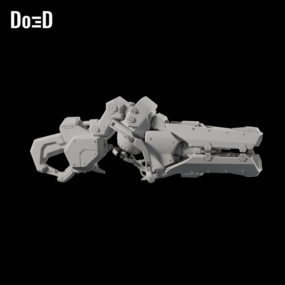 Do3D Zarya Overwatch 838 fictional cosplay prop, accurate Blender clay render