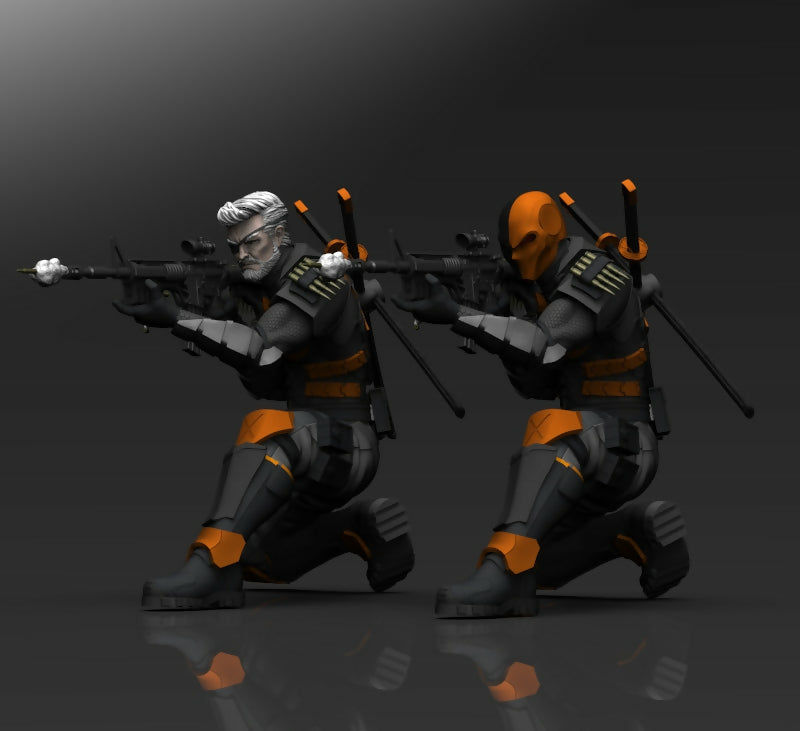 Deathstroke V2 DC Comics STL 3D Printable Model – Full Body Statue, Bust & Weapon Variations