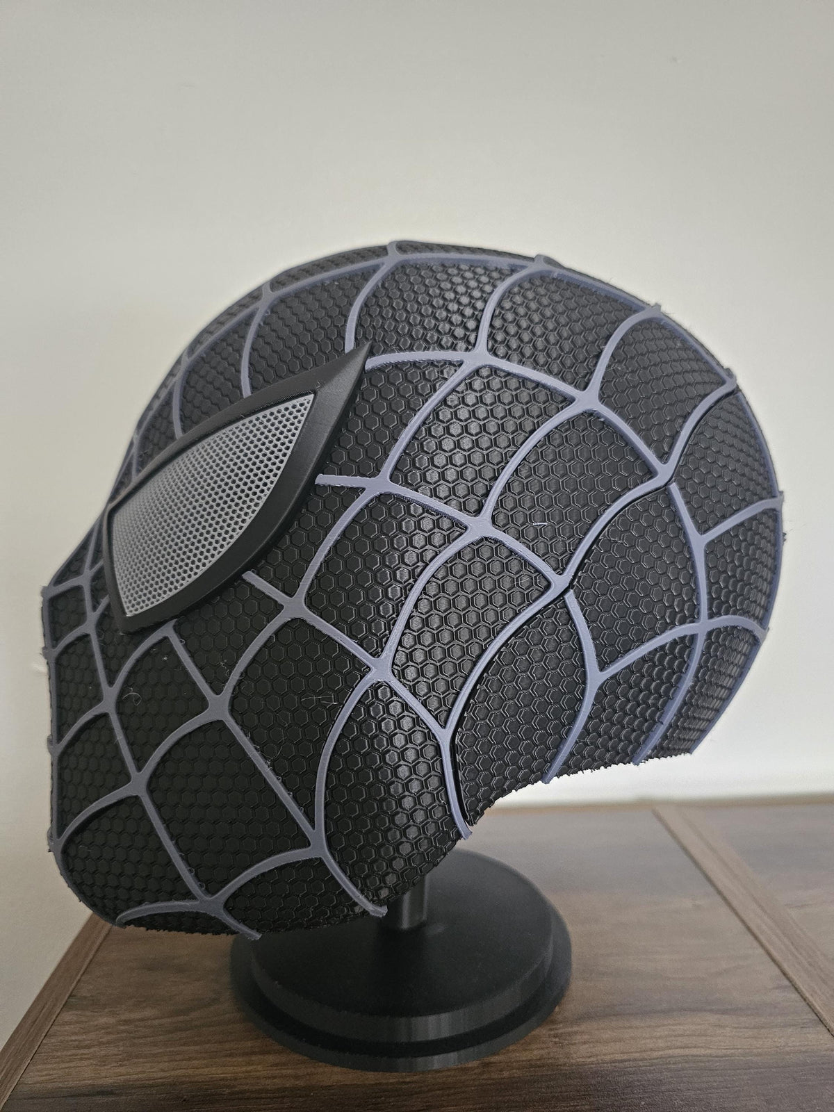 Web Pattern Mask with White Lenses – Cosplay Costume Mask