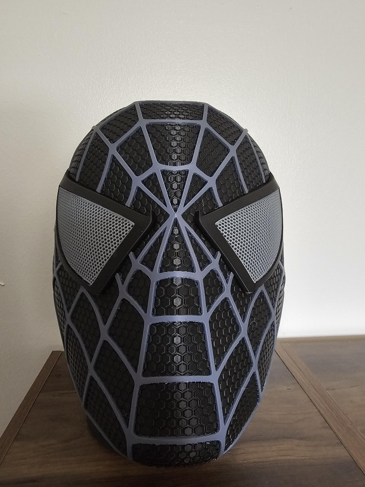 Web Pattern Mask with White Lenses – Cosplay Costume Mask