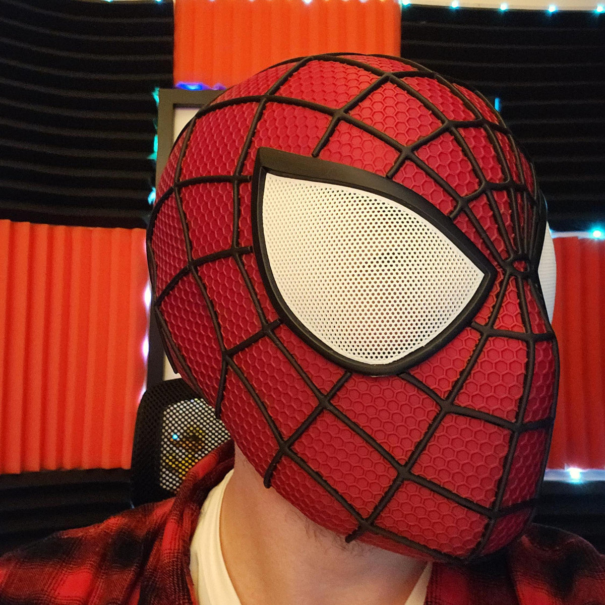 Hero Web Mask with Angular Eyes – Cosplay Costume Headpiece