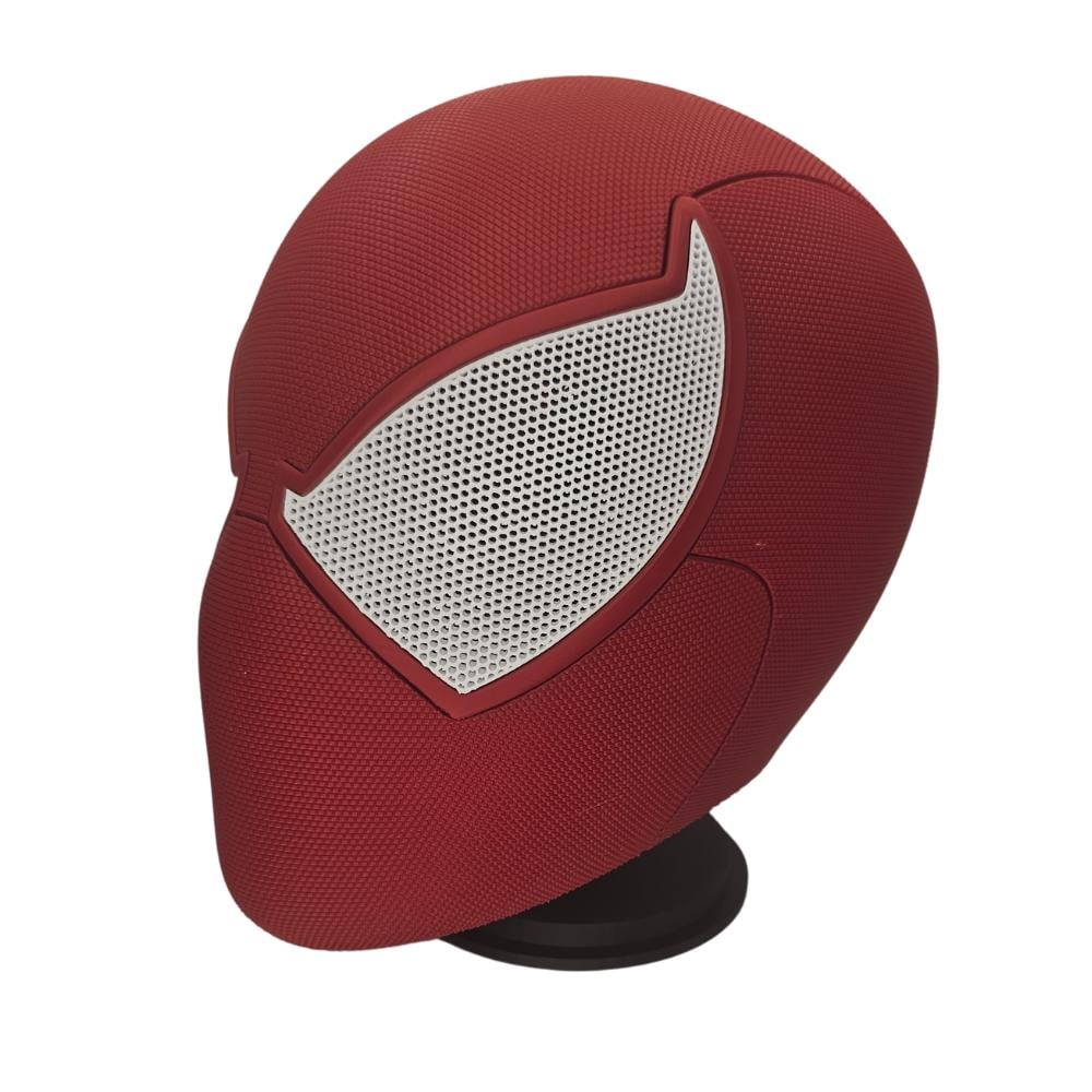Red Scarlet Web Mask with White Lenses – Superhero Style Cosplay Mask
