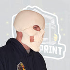 Evil Skull Sorcerer Helmet | Articulated Jaw Skull Mask | 3D Printed Fantasy Villain Cosplay