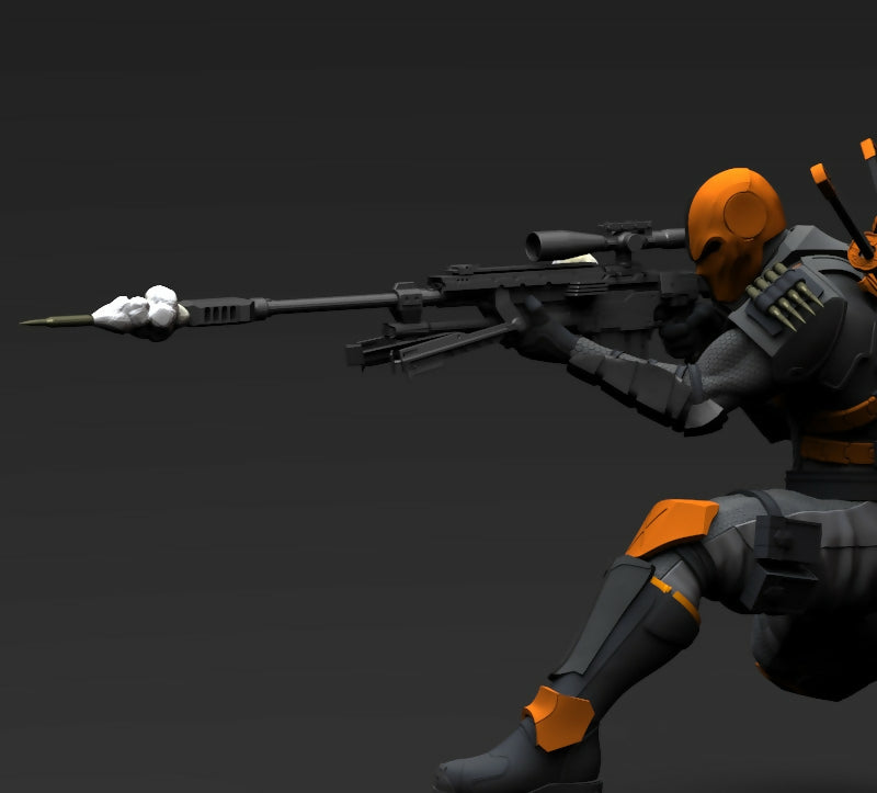 Deathstroke V2 DC Comics STL 3D Printable Model – Full Body Statue, Bust & Weapon Variations