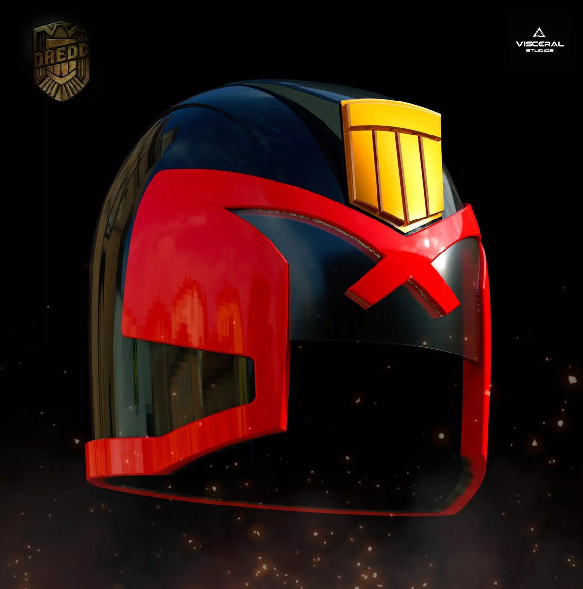 Judge Dredd Helmet 3D Printable Model Print File STL #S02 by Visceral Studios – additional gallery view 1