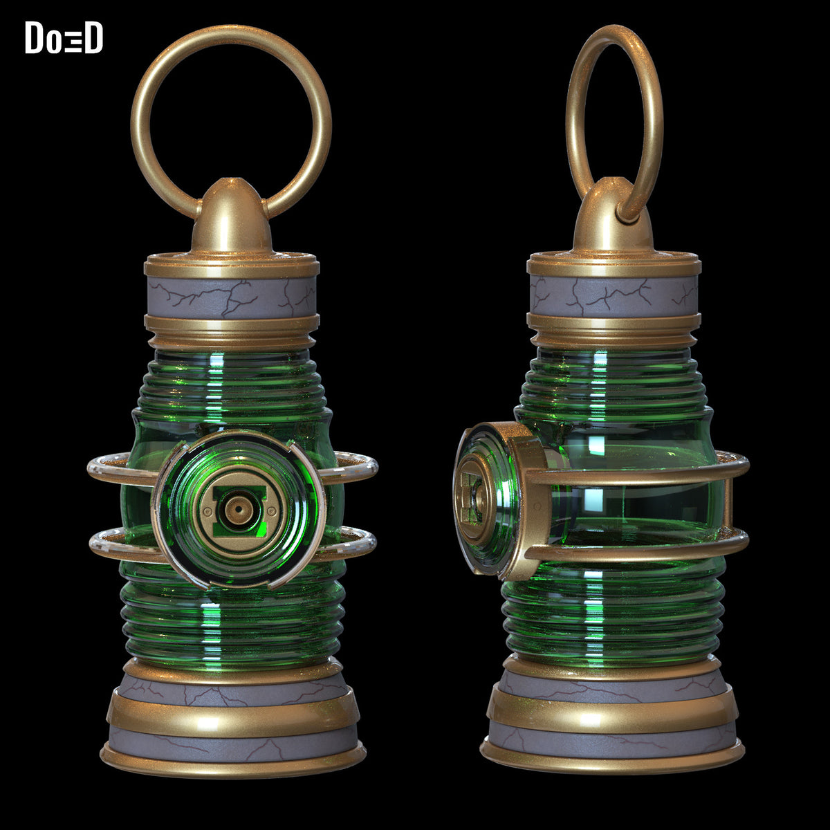 Bundle: Green Red Yellow Blue Orange Lanterns Power Battery 3D Model #BL366