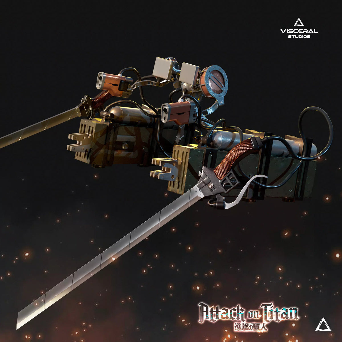 Levi Complete ODM Gear Set GEAR weapon Attack on titan Aot by Visceral Studios – gallery view 3