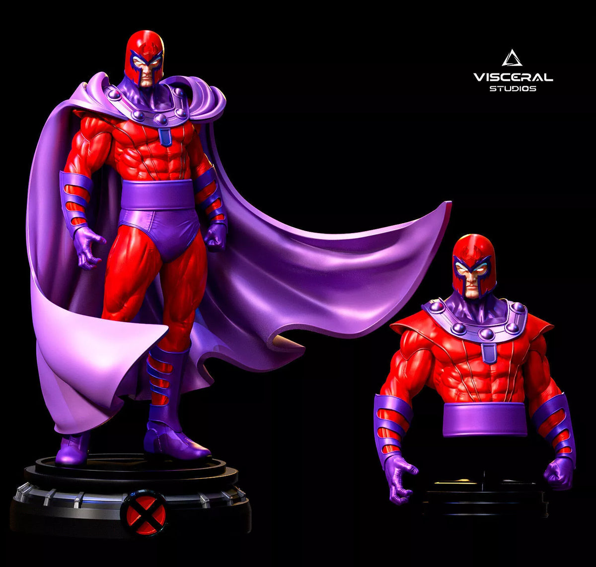 Magneto statue+cape and capeless bust pack by Visceral Studios