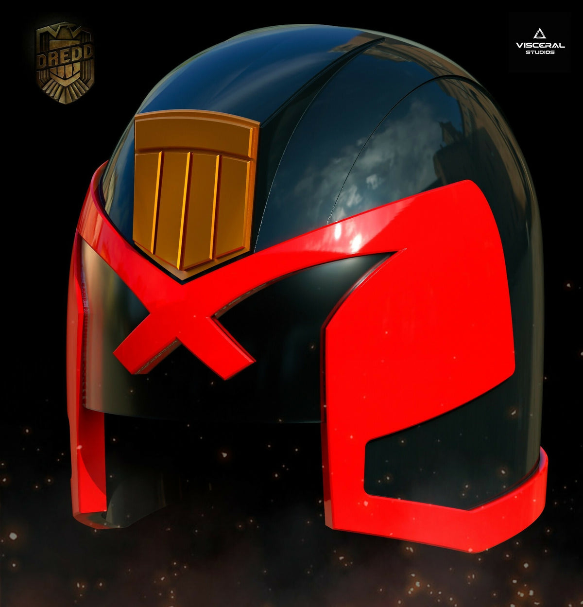 Judge Dredd Helmet 3D Printable Model Print File STL #S02