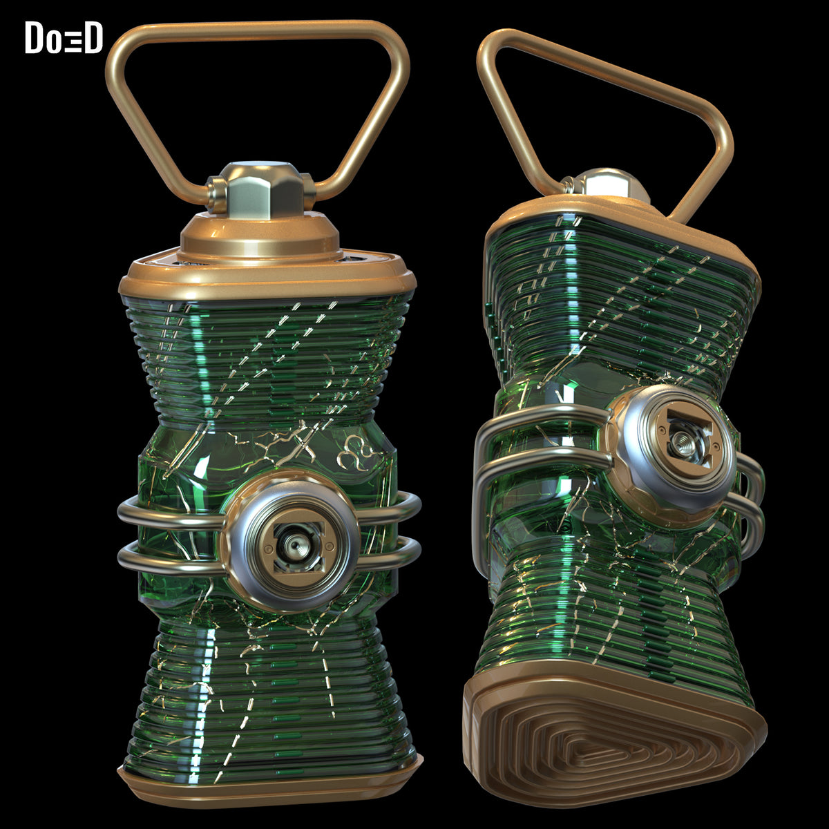 Power Battery D2 Dark Lantern Willpower Green 3D Printable Model STL #GLP344