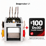 Snapmaker U1 with a $100 reward for eligible Do3D digital models after purchase verification
