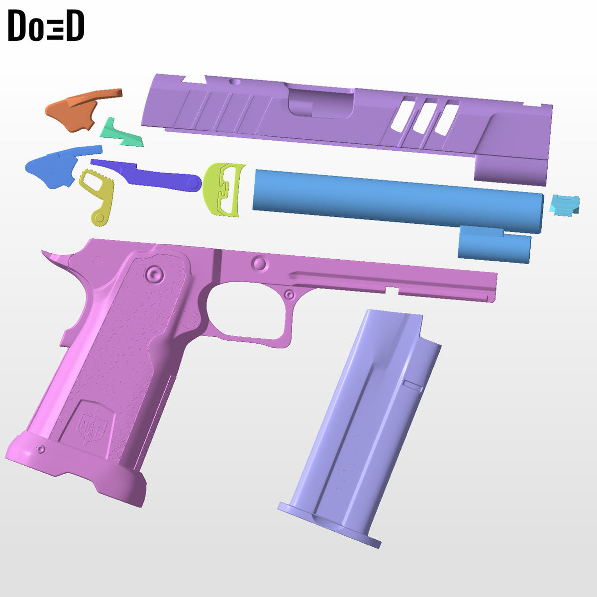 The Punisher Spider-man Brand New Day Gun Cosplay Pistol 3D Printable Model #PG9