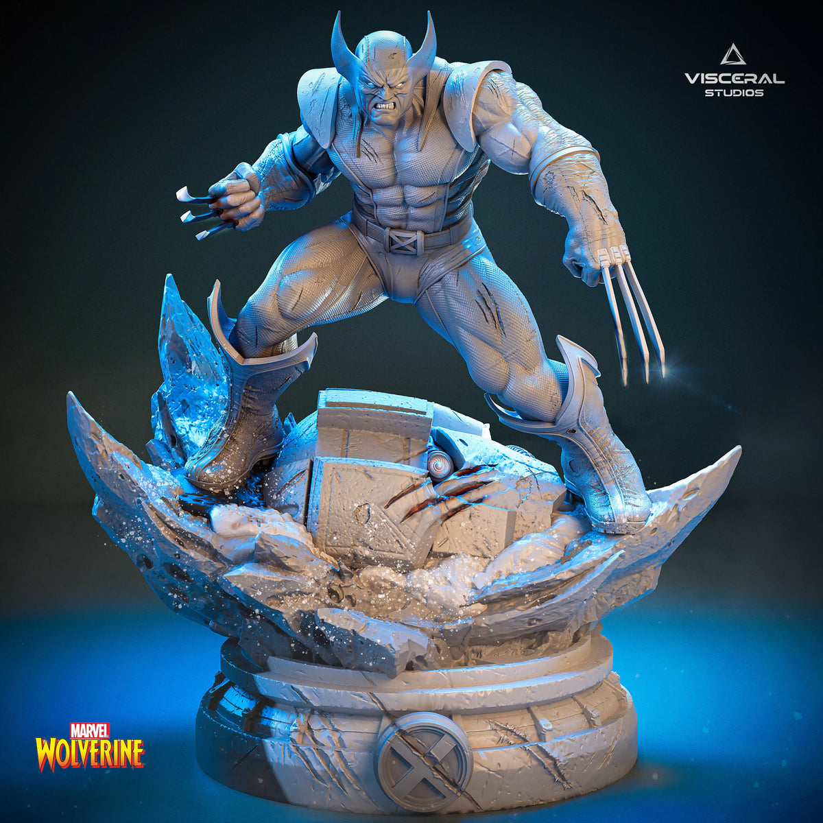 Wolverine X-men STL, Wolverine 3D Print, 1/6 Scale Statue by Visceral Studios – gallery view 10